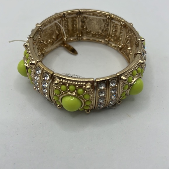 Natasha stretch bracket gold and lime green - Picture 8 of 10